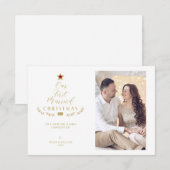 Our First Married Christmas Quote Newlyweds Photo (Vorne/Hinten)