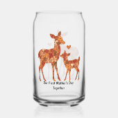 Our First Mother’s Day Together – Floral Deer Drin Dosenglas (Vorderseite)