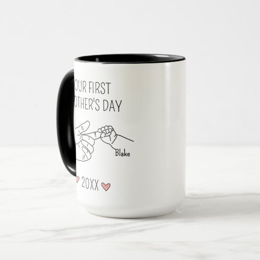 Our First Mother's Day Tasse (Vorderseite Links)