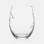 Our First Valentine’s Day as Mr & Mrs Personalized Weinglas Ohne Stiel (Rechts)