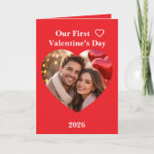Our First Valentine’s Day Folded Greeting Card Karte (Vorderseite)