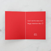 Our First Valentine’s Day Folded Greeting Card Karte (Innenseite)