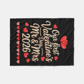 Our First Valentines As Mr And Mrs 2026 Fleecedecke (Vorderseite (Horizontal))