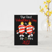 Our First Valentines Day As Mr And Mrs Engaged Cou Karte (Gelbe Blume)