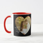 Our First Valentines Day as Mr & Mrs Heart Photo Tasse (Links)