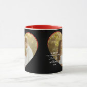 Our First Valentines Day as Mr & Mrs Heart Photo Tasse (Zentrum)