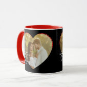 Our First Valentines Day as Mr & Mrs Heart Photo Tasse (Vorderseite Links)