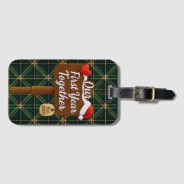 Our First Year Together 2025 Wooden Sign Gepäckanhänger