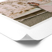 Our First Year Wedding Photo Poster (Ecke)