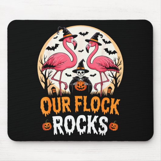 Our Flock Rocks Flamingo Halloween Costume Matchin Mousepad (Vorne)
