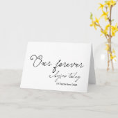 Our Forever Starts Today Bride Groom Wedding Day Karte (Gelbe Blume)