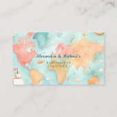 Our Greatest Adventure Map Teal Books Baby Shower Begleitkarte (Rückseite)