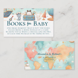 Our Greatest Adventure Map Teal Books Baby Shower Begleitkarte
