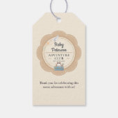 Our Greatest Adventure Neutral Cute Baby Shower Geschenkanhänger (Rückseite)