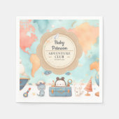 Our Greatest Adventure Neutral Cute Baby Shower Serviette (Vorderseite)