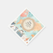 Our Greatest Adventure Neutral Cute Baby Shower Serviette (Ecke)