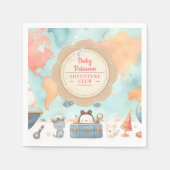 Our Greatest Adventure Vintage Pink Baby Shower Serviette (Vorderseite)