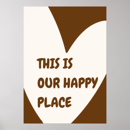 Our Happy Place Poster – Cozy Home Wall Art (Vorne)