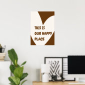 Our Happy Place Poster – Cozy Home Wall Art (Heimbüro)