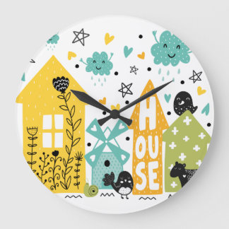 Our House Clock Große Wanduhr
