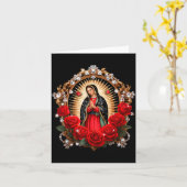 Our Lady Guadalupe Saint Virgin Mary In Roses Flow Karte (Gelbe Blume)