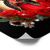 Our Lady Guadalupe Saint Virgin Mary In Roses Flow Poster (Ecke)