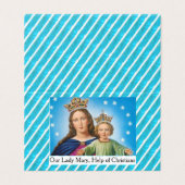Our Lady Mary, Help of Christians Prayer Card (Außenseite Aufgefaltet)