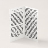 Our Lady Mother of Mercy Prayer Card (Innenseite)