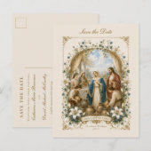 Our Lady of Cana Save the Date Wedding Postkarte (Vorne/Hinten)