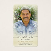 Our Lady of Guadalupe Funeral Spanish Prayer Cards (Rückseite)