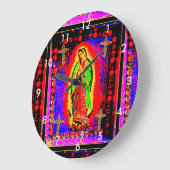 Our Lady Of Guadalupe Große Wanduhr (Winkel)