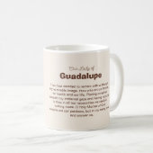 Our Lady of Guadalupe kawaii style with prayer Kaffeetasse (VorderseiteRechts)