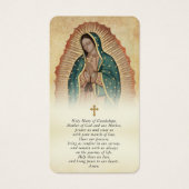 Our Lady of Guadalupe Memorial Prayer Cards (Vorderseite)