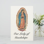 Our Lady of Guadalupe Miraculous Tilma Fine Art Briefpapier (Stehend Vorderseite)