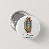Our Lady of Guadalupe Miraculous Tilma Fine Art Button (Vorne & Hinten)