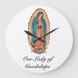 Our Lady of Guadalupe Miraculous Tilma Fine Art Große Wanduhr