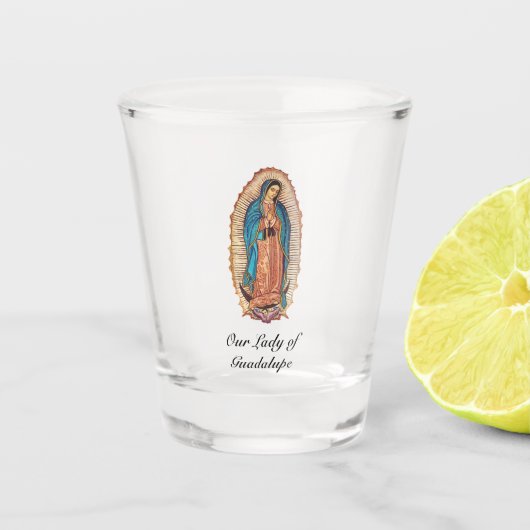 Our Lady of Guadalupe Miraculous Tilma Fine Art Schnapsglas (Vorderseite)
