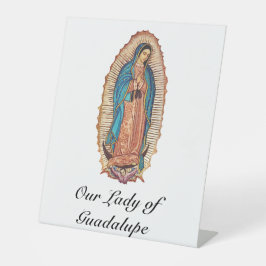 Our Lady of Guadalupe Miraculous Tilma Fine Art Sockelschild
