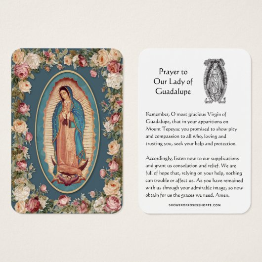 Our Lady of Guadalupe Prayer Holy Card (Vorne & Hinten)