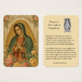 Our Lady of Guadalupe Prayer Holy Card (Vorne & Hinten)