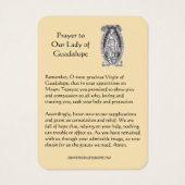Our Lady of Guadalupe Prayer Holy Card (Rückseite)