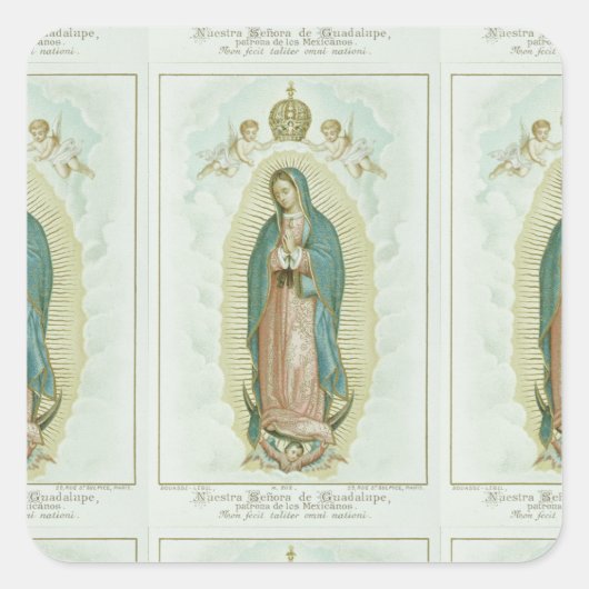 Our Lady Of Guadalupe Quadratischer Aufkleber (Vorderseite)