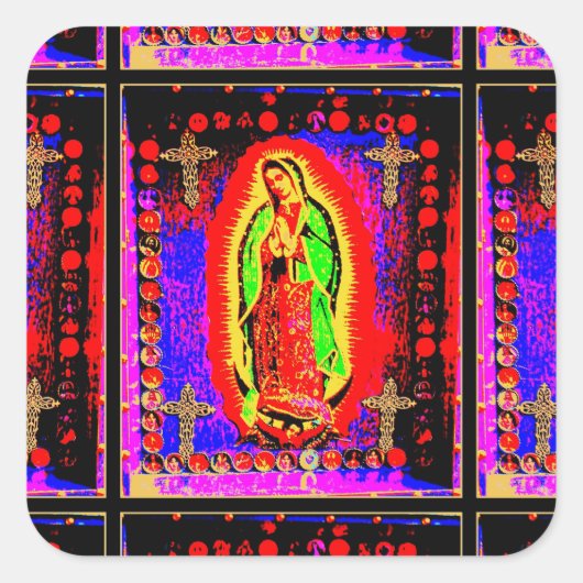 Our Lady Of Guadalupe Quadratischer Aufkleber (Vorderseite)