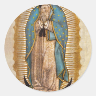 Our Lady Of Guadalupe Runder Aufkleber