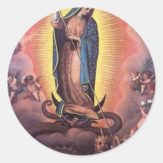 Our Lady Of Guadalupe Runder Aufkleber (Vorderseite)