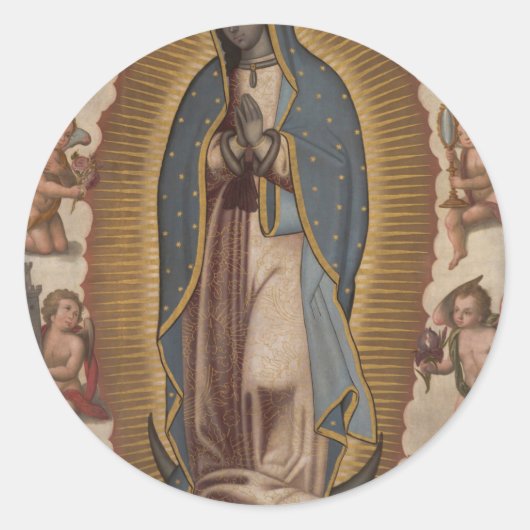 Our Lady Of Guadalupe Runder Aufkleber (Vorderseite)