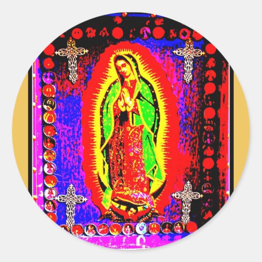 Our Lady Of Guadalupe Runder Aufkleber (Vorderseite)