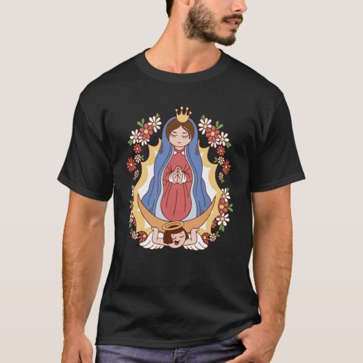 Our Lady Of Guadalupe Saint Virgin Mary Gracias Ma T-Shirt (Vorderseite)