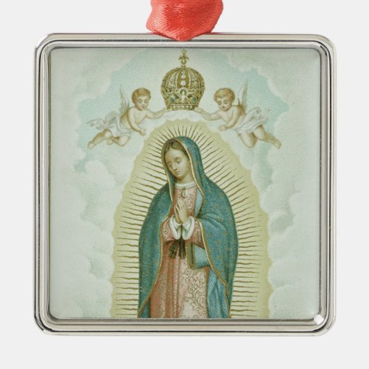 Our Lady Of Guadalupe Silbernes Ornament (Vorne)