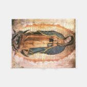 Our Lady Of Guadalupe Vintage Fleecedecke (Vorderseite (Horizontal))